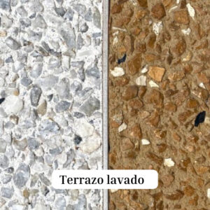 Revestimiento de Terrazos pulido y lavado